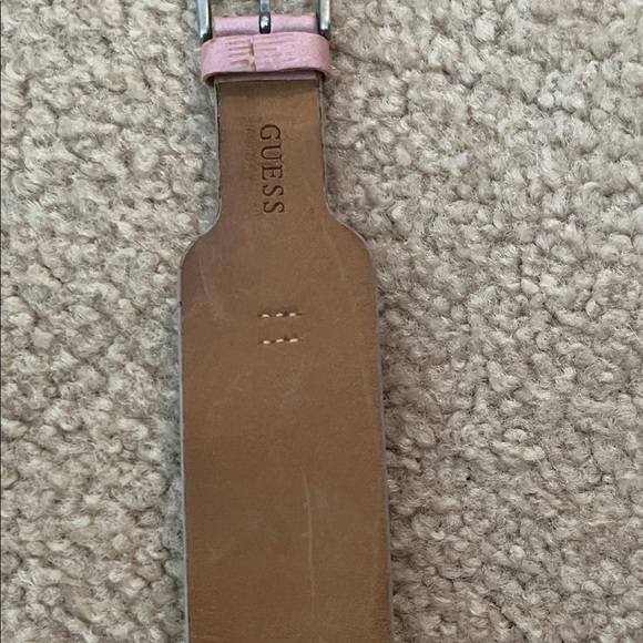 Guess Pink Rhinestone Cuff Watch with Silver Accents - Picture 5 of 6